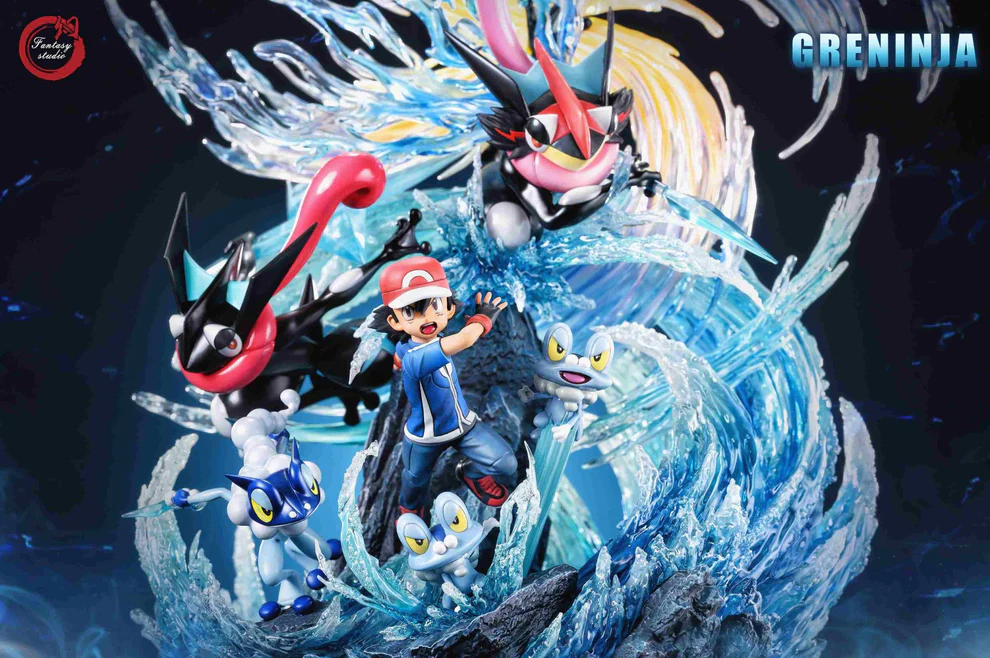Pokémon – Ash & Greninja Bond Evolution Diorama Statue – Fantasy Studio - Image 2