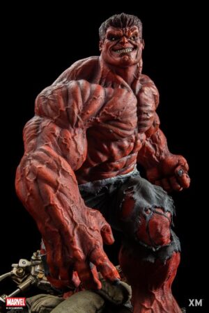 Alternative view of Marvel Red Hulk 1/4 Scale Premium Statue – XM Studios Limited Edition Collectible Diorama