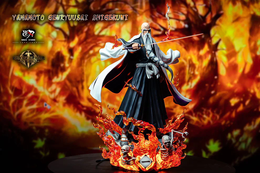 BLEACH – Yamamoto Genryusai Shigekuni “Ryujin Jakka” 1/6 Scale LED Statue – Niren × Immortal War Studio