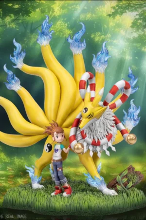 BBSD Studio – Ruki & Kyubimon Digimon Resin Statue
