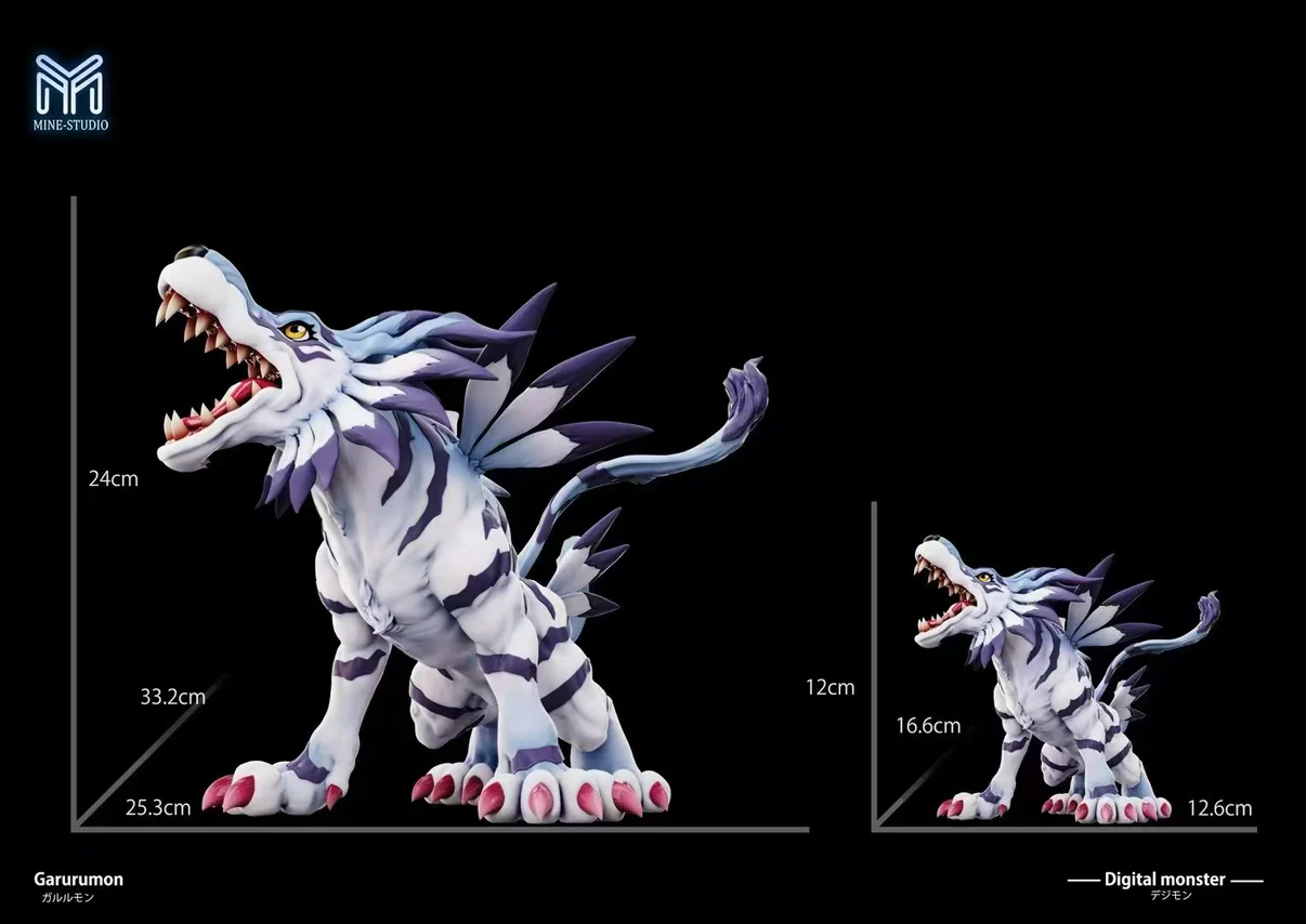 MINE Studio – Mature Series #01 Garurumon Digimon Resin Statue Collection - Image 11