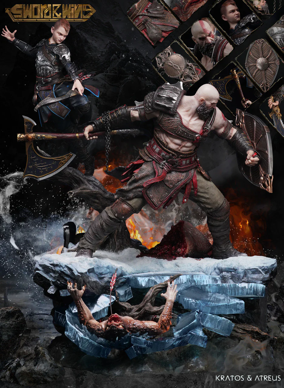 God of War – Kratos & Atreus Resin Statue – Sword &Wing Studio