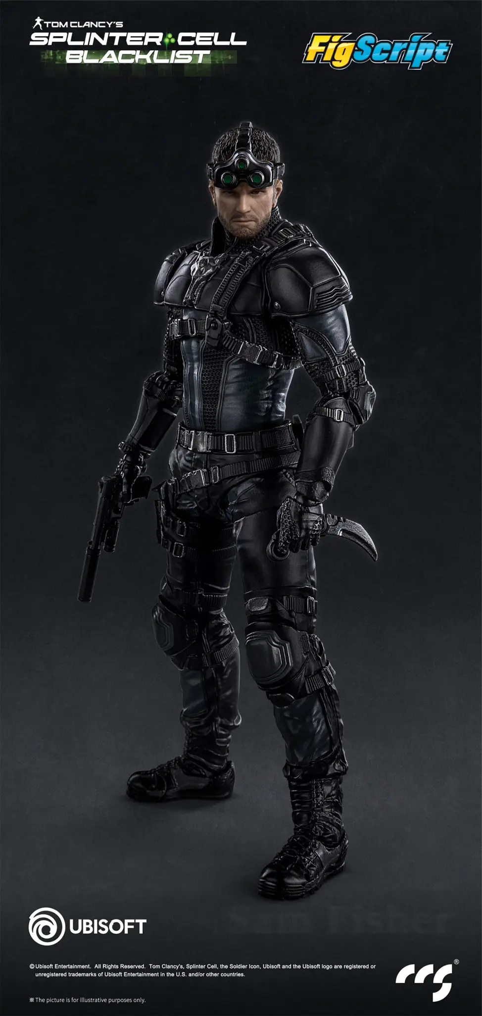 CCSTOYS – FigScript Series Sam Fisher Splinter Cell | 1/12 Scale Action Figure - Image 2