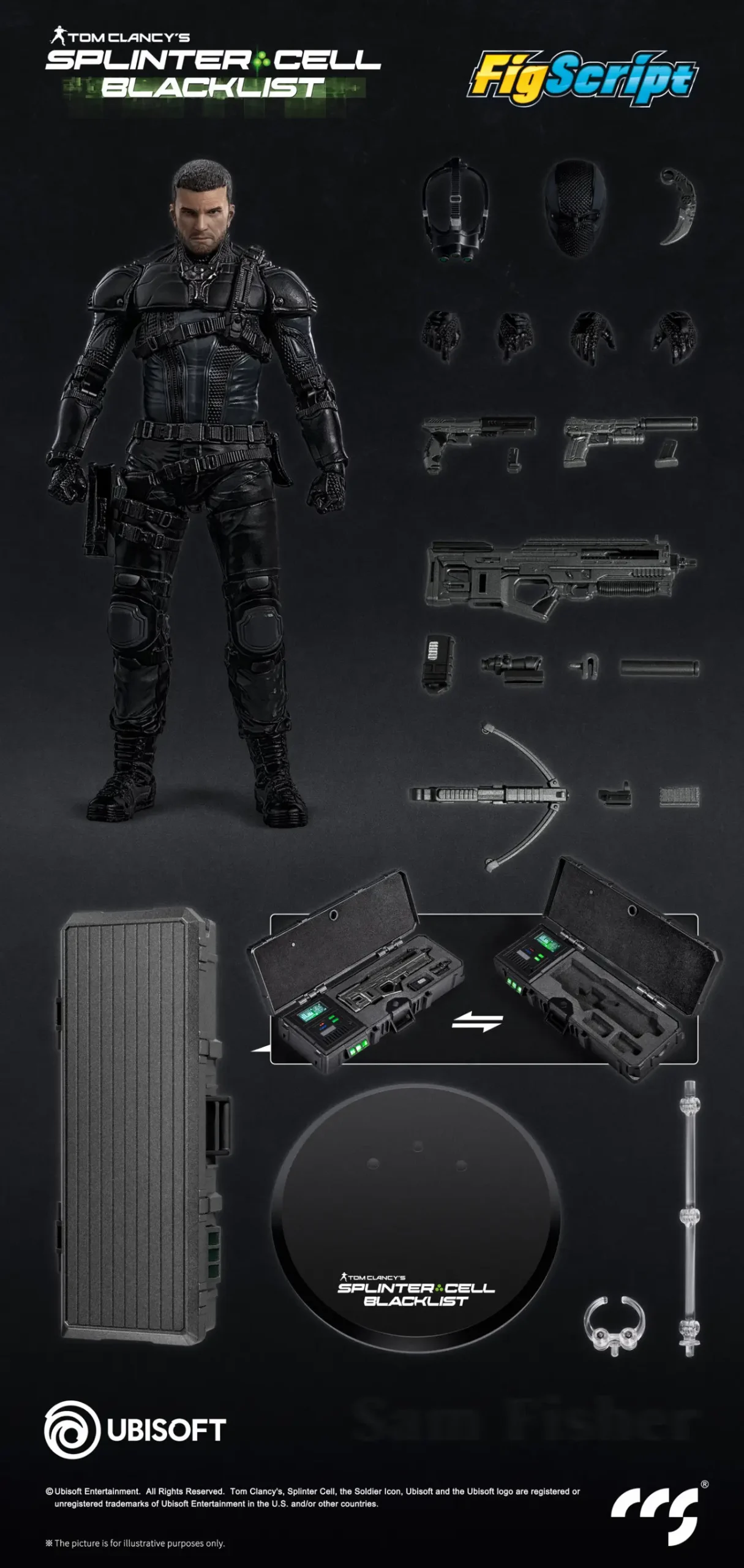 CCSTOYS – FigScript Series Sam Fisher Splinter Cell | 1/12 Scale Action Figure - Image 3
