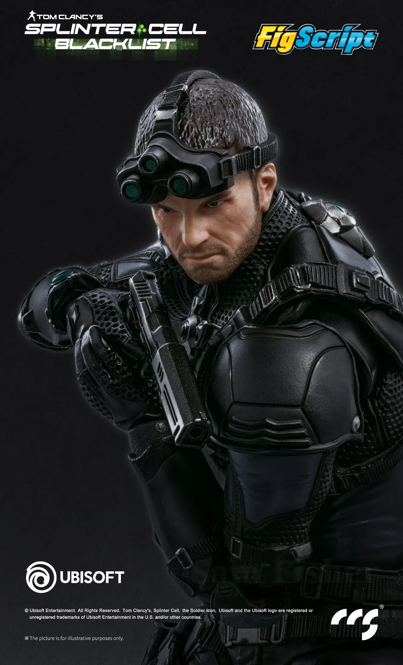 CCSTOYS – FigScript Series Sam Fisher Splinter Cell | 1/12 Scale Action Figure