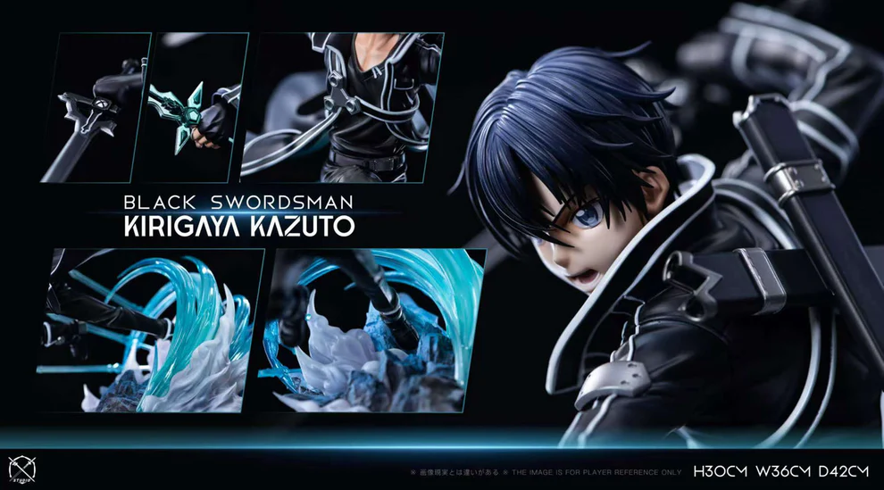 Sword Art Online – Kirito “Black Swordsman” Dual Blade Battle 1/6 Scale GK Statue – X-Studio Limited Edition - Image 6