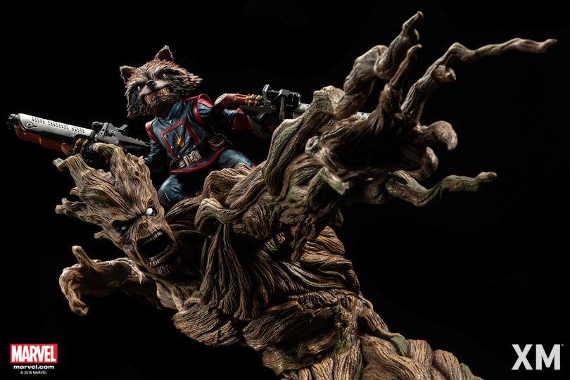 Marvel Guardians of the Galaxy Rocket Raccoon & Groot 1/4 Scale Statue – XM Studios Limited Edition Premium Collectible - Image 3