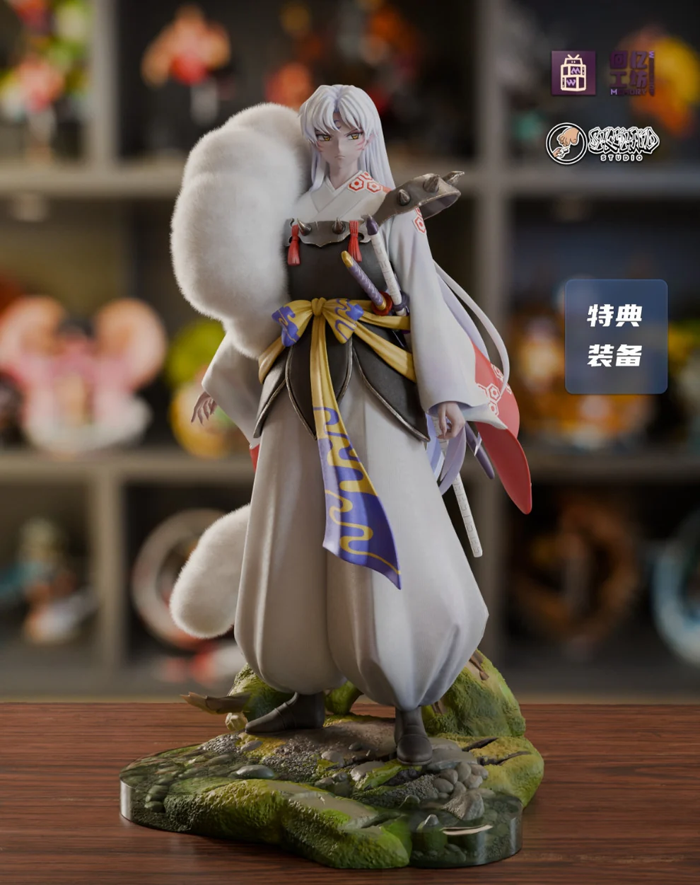 Inuyasha – Sesshomaru Classic Standing Pose 1/6 Scale GK Statue with Flocked Fur Collar – Memory Workshop × Showhand Studio Limited Resin Figure