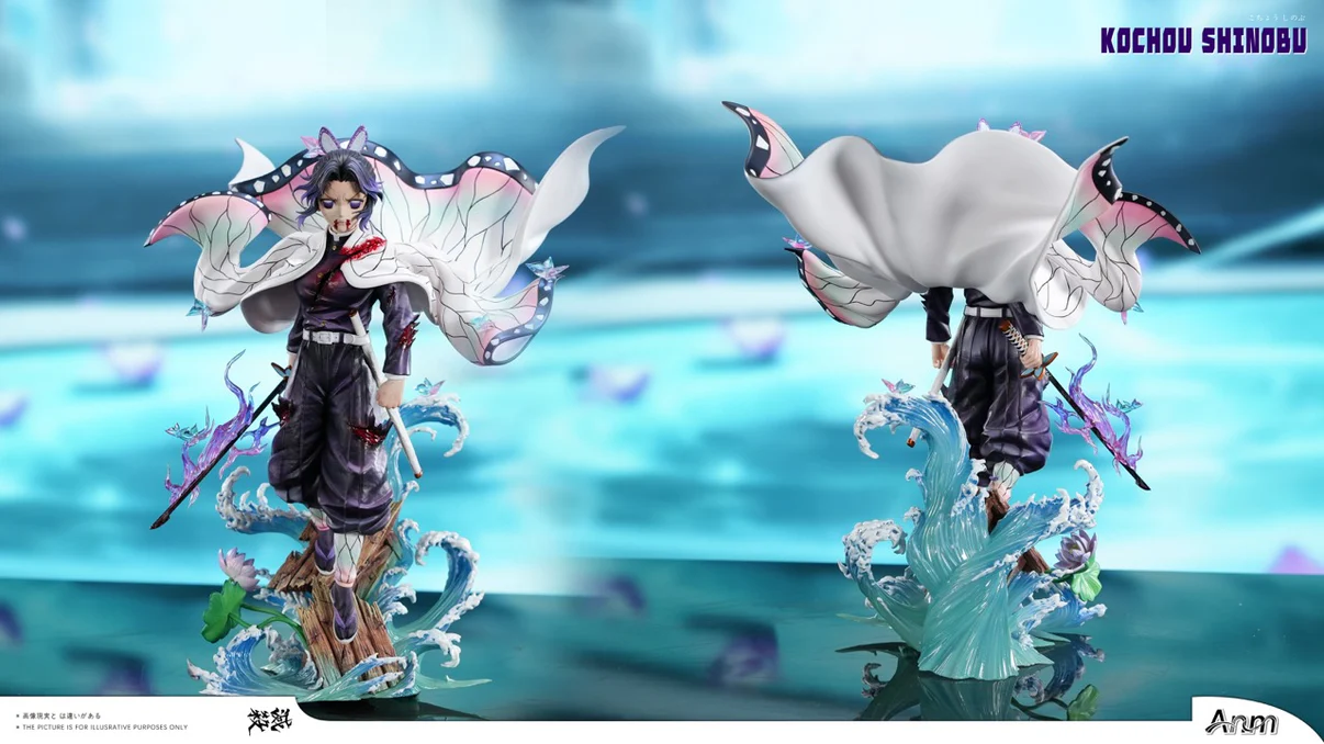 Anm Studio – Shinobu Kocho × Kochou Kanae Demon Slayer Resin Statue - Image 7