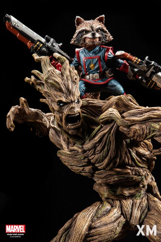 Marvel Guardians of the Galaxy Rocket Raccoon & Groot 1/4 Scale Statue – XM Studios Limited Edition Premium Collectible - Image 2