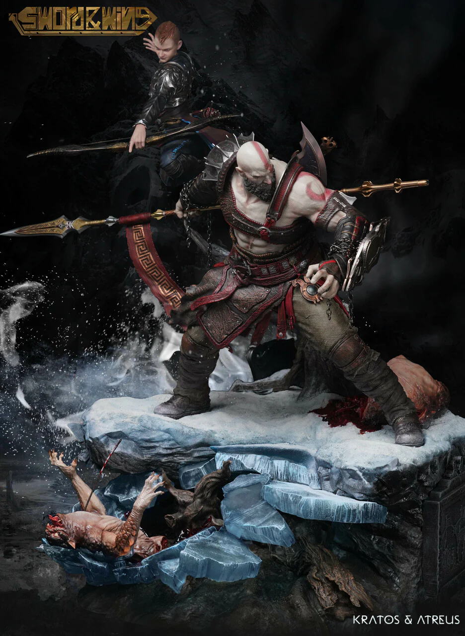God of War – Kratos & Atreus Resin Statue – Sword &Wing Studio - Image 4