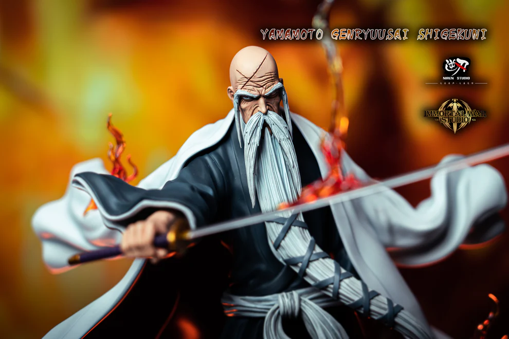 BLEACH – Yamamoto Genryusai Shigekuni “Ryujin Jakka” 1/6 Scale LED Statue – Niren × Immortal War Studio - Image 2
