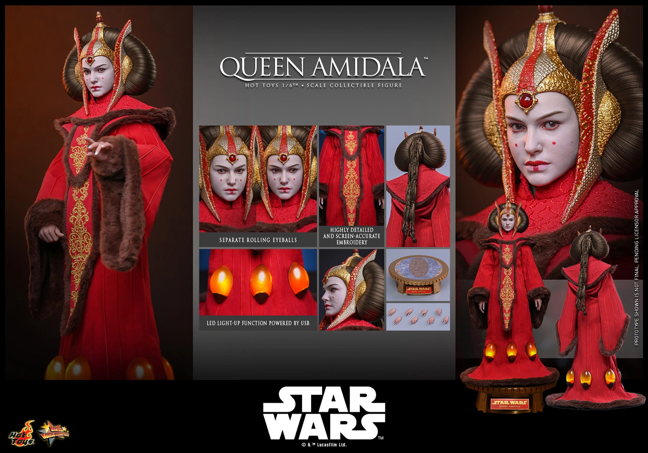 Hot Toys – Queen Amidala Star Wars: The Phantom Menace 1/6 Scale Collectible Figure (MMS883) - Image 12