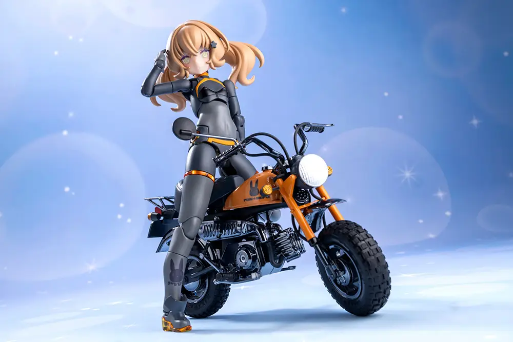 Kotobukiya - Megami Device PUNI MOFU RACING TU with Honda Z50J-1 Monkey Plastic Model (Licensed)
