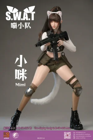 Meow SWAT (Ver. A) 1/6 Scale Head Sculpt & Clothing Accessory Set (I8-C11-A) BY I8TOYS
