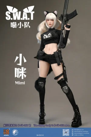 Meow SWAT (Ver. B) 1/6 Scale Head Sculpt & Clothing Accessory Set (I8-C11-B) BY I8TOYS