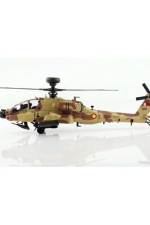 Alternative view of AH-64E Apache Guardian 19-0002, Qatar Emiri Air Force, 2022 Die cast helicopter