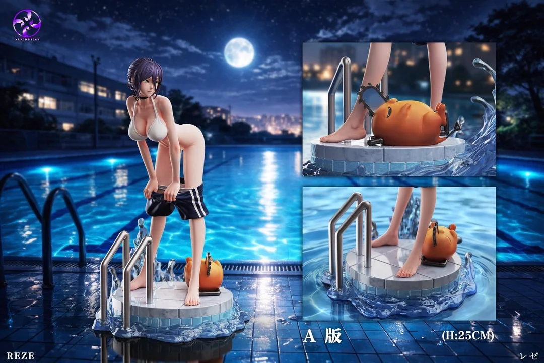Scorpion Studio – Reze “Pool Series” Chainsaw Man | 1/4 Scale Premium Resin Statue - Image 2
