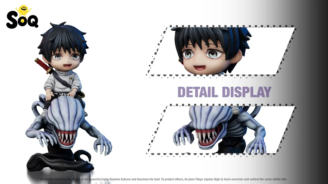 SOQ Studio – Yuta Okkotsu Chibi Figure Jujutsu Kaisen Resin Collectible - Image 3