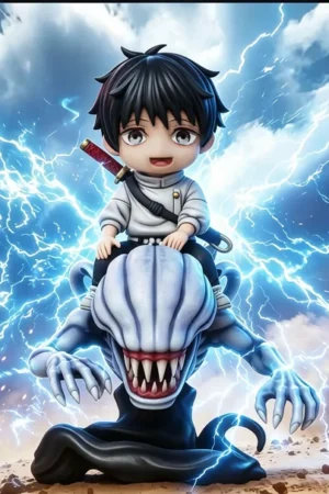 Alternative view of SOQ Studio – Yuta Okkotsu Chibi Figure Jujutsu Kaisen Resin Collectible