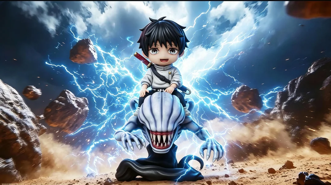 SOQ Studio – Yuta Okkotsu Chibi Figure Jujutsu Kaisen Resin Collectible - Image 2