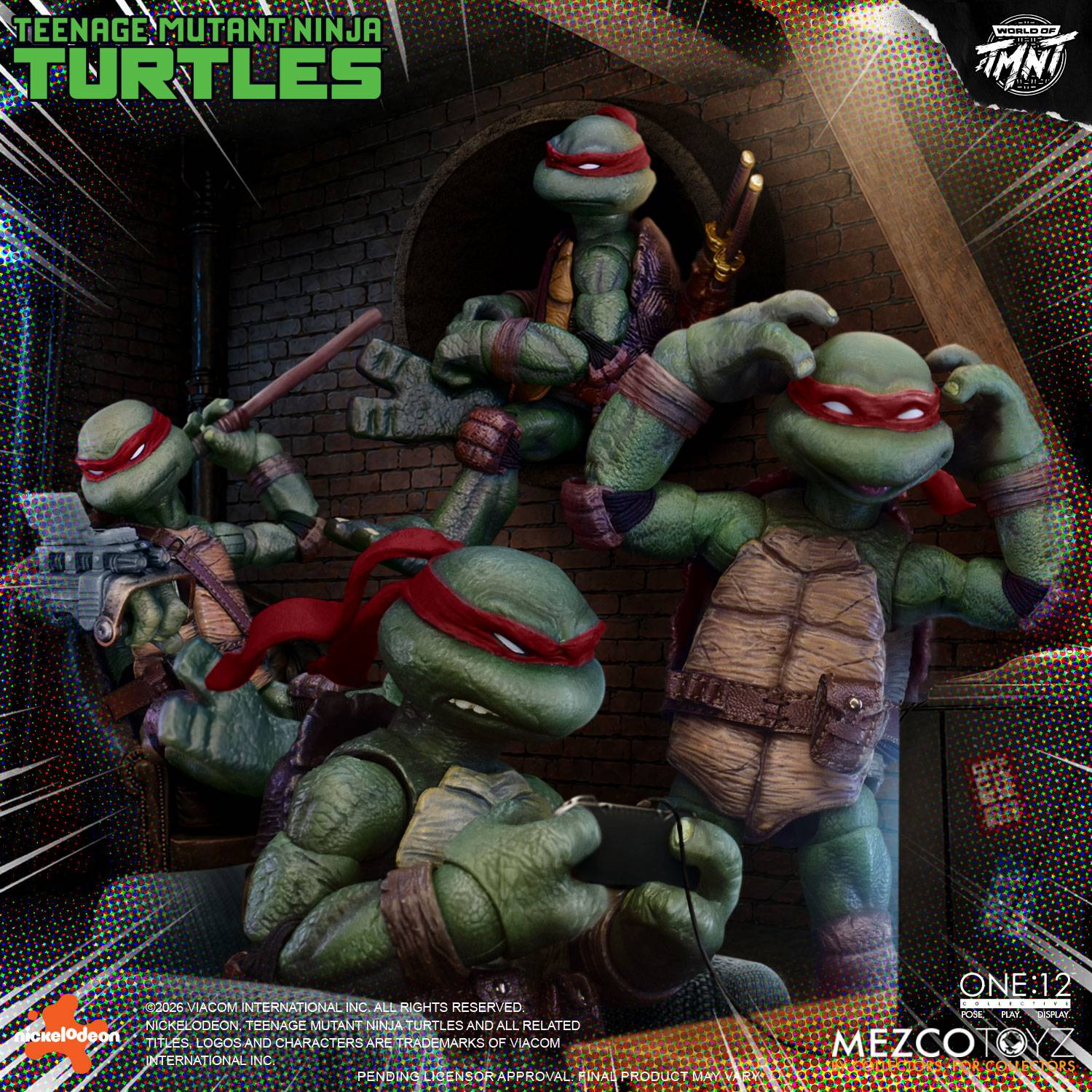 MEZCO Toyz - Teenage Mutant Ninja Turtles: Turtles 1/12 - ONE:12 Collective Action Figure (Set of 4)