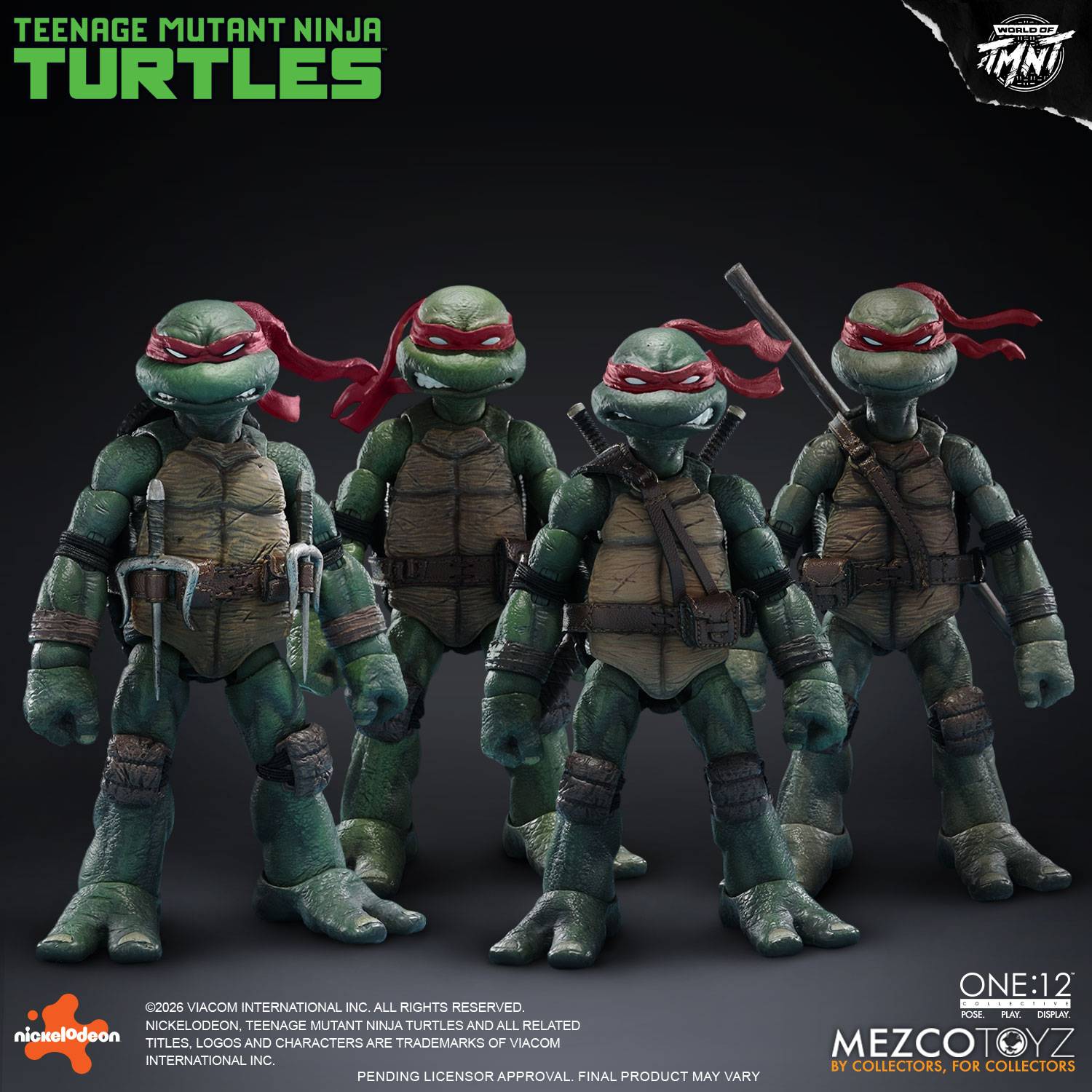 MEZCO Toyz - Teenage Mutant Ninja Turtles: Turtles 1/12 - ONE:12 Collective Action Figure (Set of 4)