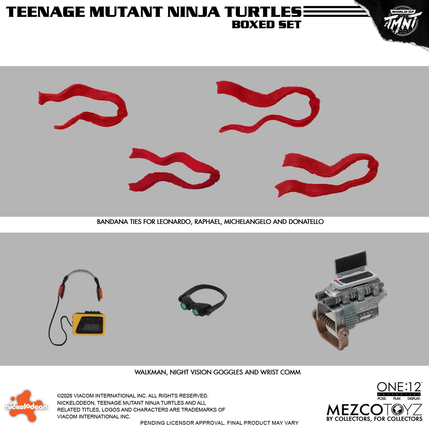 MEZCO Toyz - Teenage Mutant Ninja Turtles: Turtles 1/12 - ONE:12 Collective Action Figure (Set of 4)