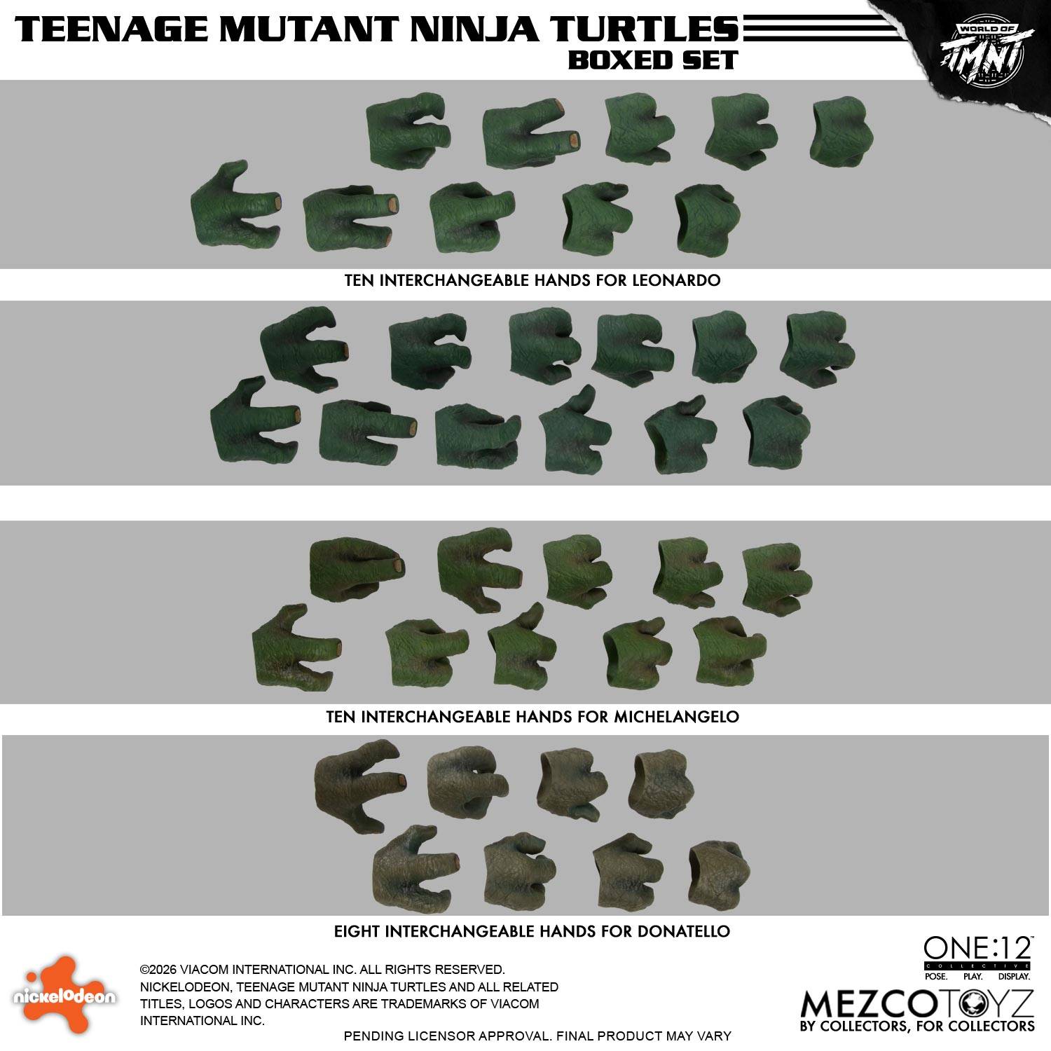 MEZCO Toyz - Teenage Mutant Ninja Turtles: Turtles 1/12 - ONE:12 Collective Action Figure (Set of 4)
