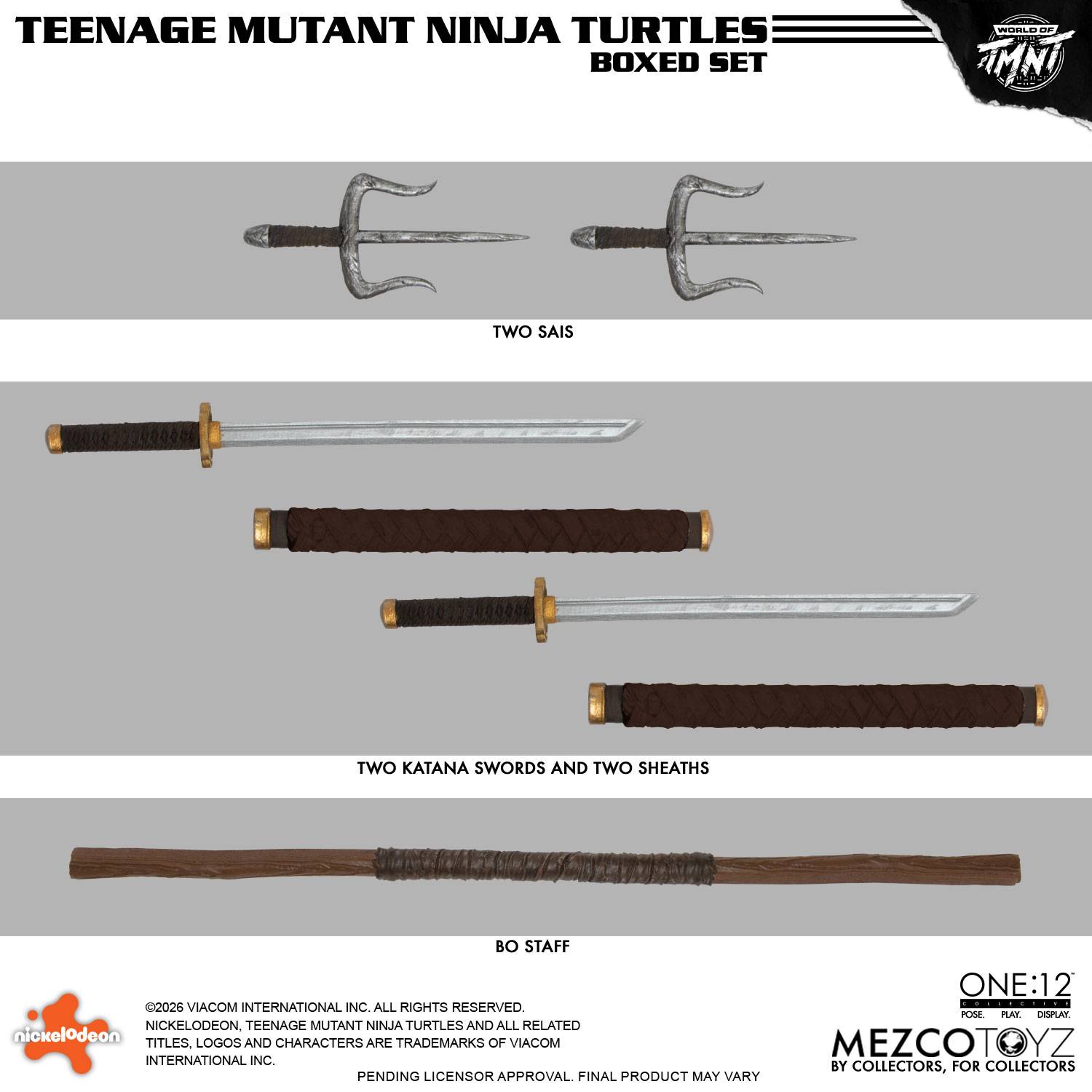 MEZCO Toyz - Teenage Mutant Ninja Turtles: Turtles 1/12 - ONE:12 Collective Action Figure (Set of 4)
