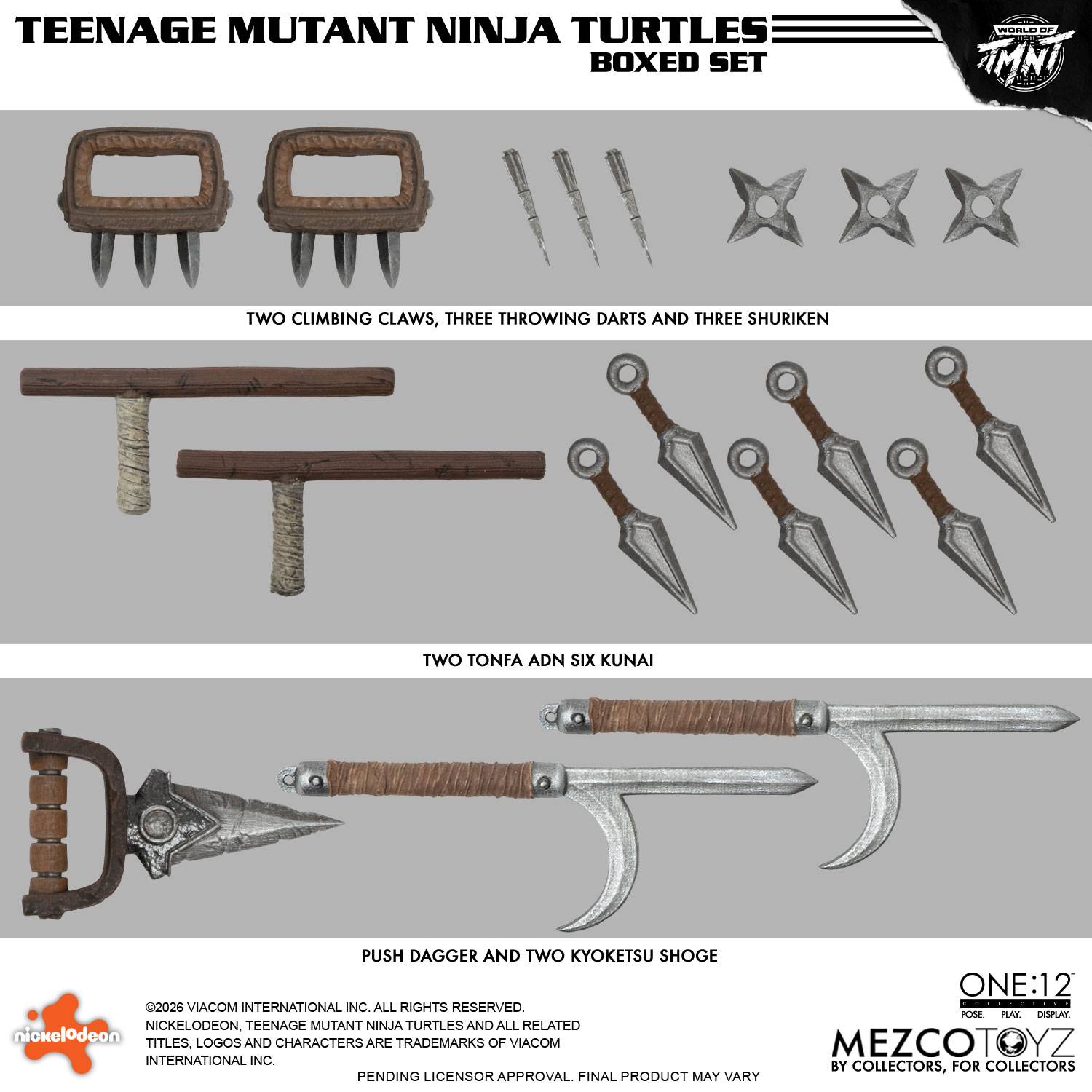 MEZCO Toyz - Teenage Mutant Ninja Turtles: Turtles 1/12 - ONE:12 Collective Action Figure (Set of 4)