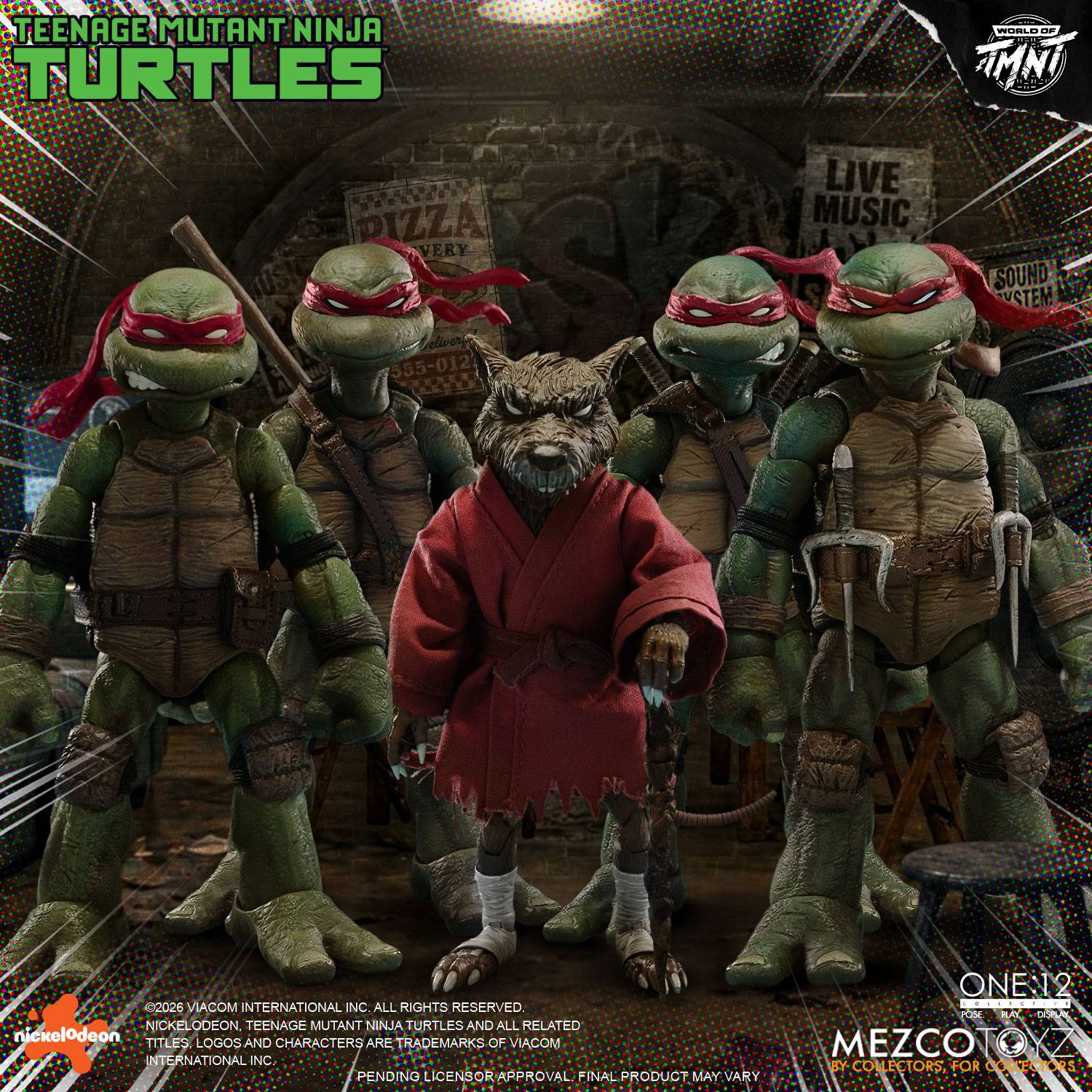 MEZCO Toyz - Teenage Mutant Ninja Turtles: Turtles 1/12 - ONE:12 Collective Action Figure (Set of 4)