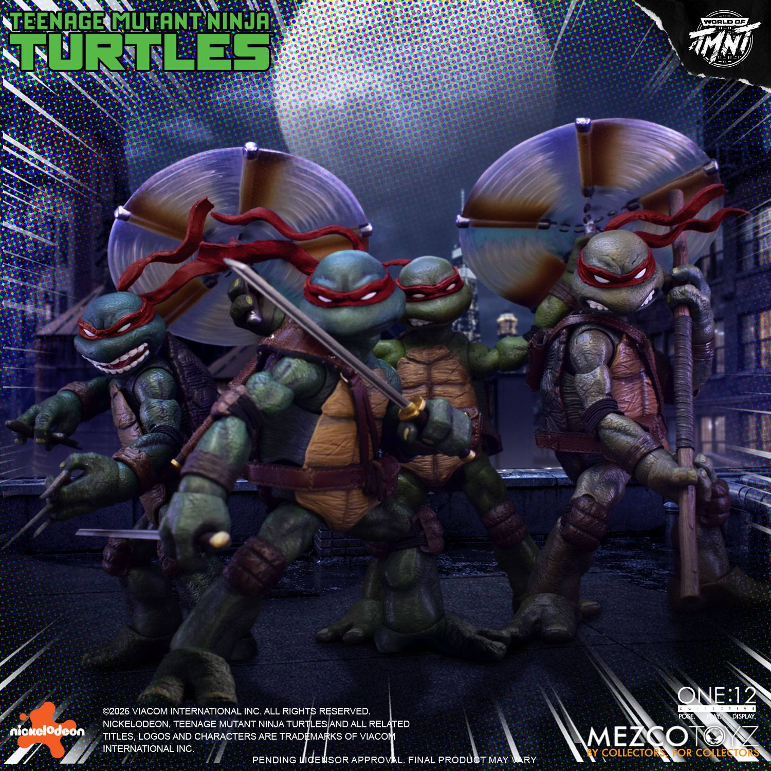 MEZCO Toyz - Teenage Mutant Ninja Turtles: Turtles 1/12 - ONE:12 Collective Action Figure (Set of 4)