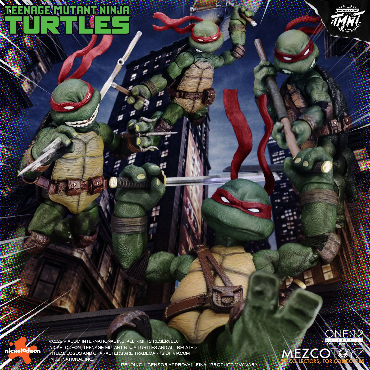 MEZCO Toyz - Teenage Mutant Ninja Turtles: Turtles 1/12 - ONE:12 Collective Action Figure (Set of 4)