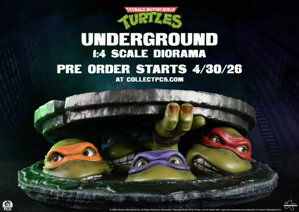 Premium Collectibles Studio - Teenage Mutant Ninja Turtles (1990) Underground (Tabletop Edition) 1/4 Scale Diorama Statue TMNTDIO14 (Licensed)