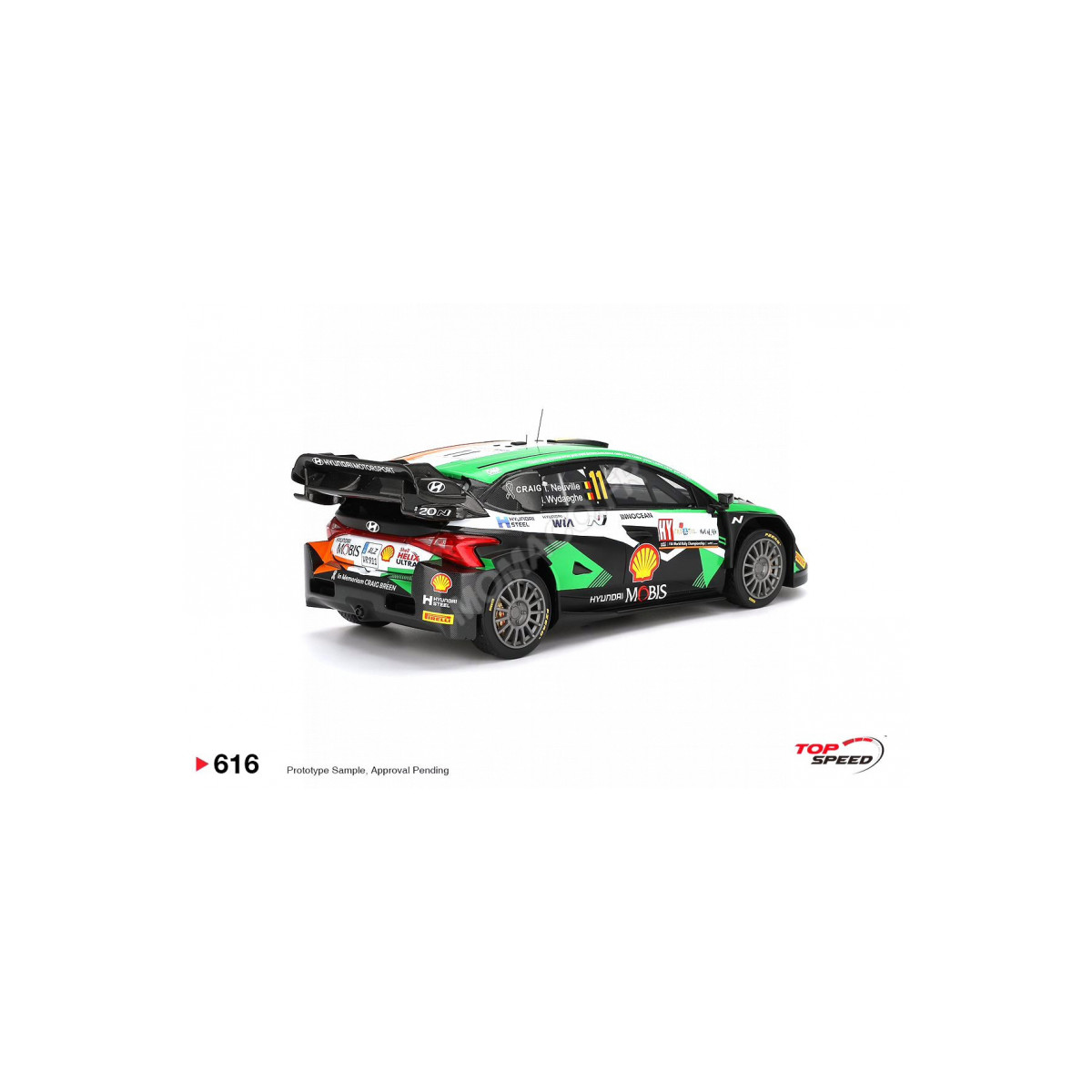 Top Speed Model - Hyundai i20 n 11 neuville/wydaeghe croatian rally 2023 1st Die cast - Image 2