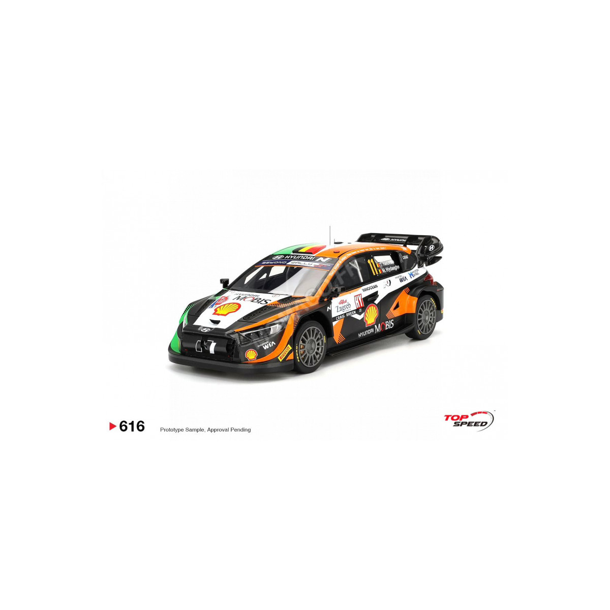Top Speed Model - Hyundai i20 n 11 neuville/wydaeghe croatian rally 2023 1st Die cast