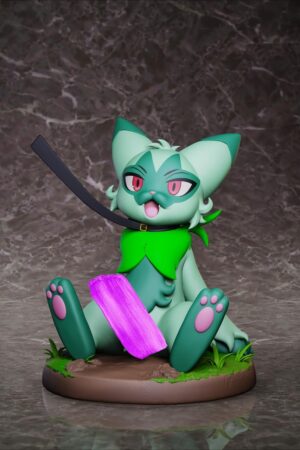 Proprieter Secret Studio – Sprigatito Pokémon-Inspired Resin Statue