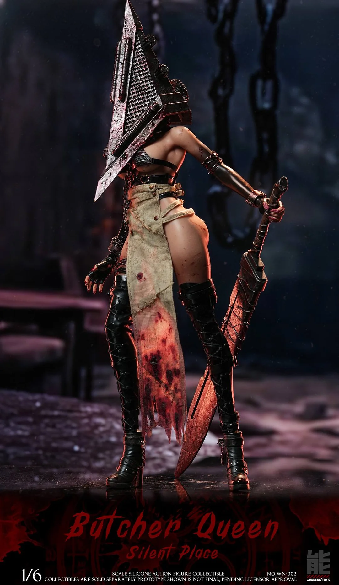 Wanneng Toys – Pyramid Head Silent Hill | 1/6 Scale Silicone Action Figure WN-002A / WN-002B - Image 4