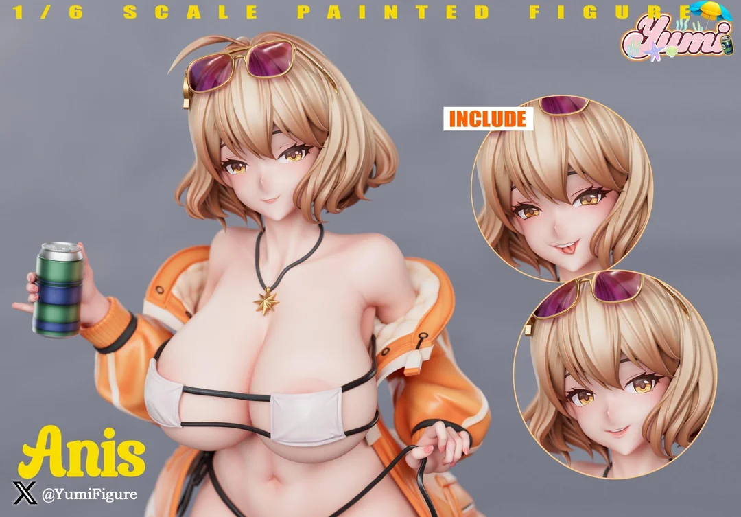 Yumi Figure Studio – Anis Goddess of Victory: Nikke (Swimsuit Version) 1/6 Scale Resin Statue - Image 6