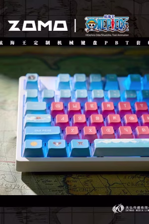 Alternative view of Official One Piece themed metal keycaps, PBT material with LED backlight – Compatible with mechanical keyboards – Genuine ZOMO product