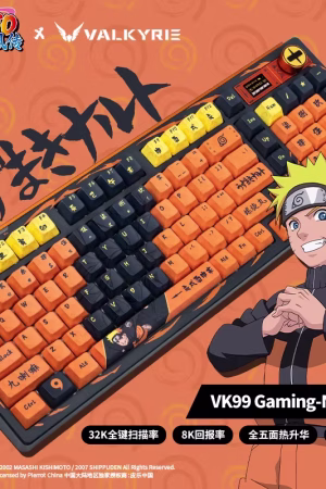 OFFICIAL VALKYRIE Naruto Shippuden Mechanical Keyboard with Magnetic Switches VK99 Gaming – Genuine Product