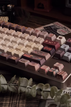 Official Keycaps with minimalist American Retro design – Cherry Profile PBT material – Compatible with mechanical keyboards and magnetic switches – Genuine MoCoo product