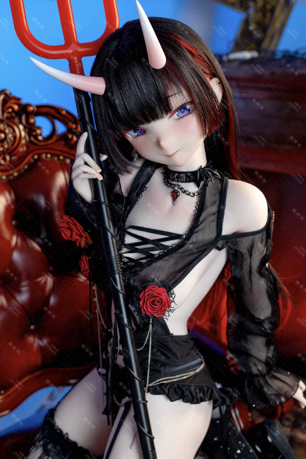 Bezlya - 2.1 Series 142cm Phosphophyllite Makeup No. 3 Dark Night Succubus 1/1 Scale Silicone Love Doll (Licensed)