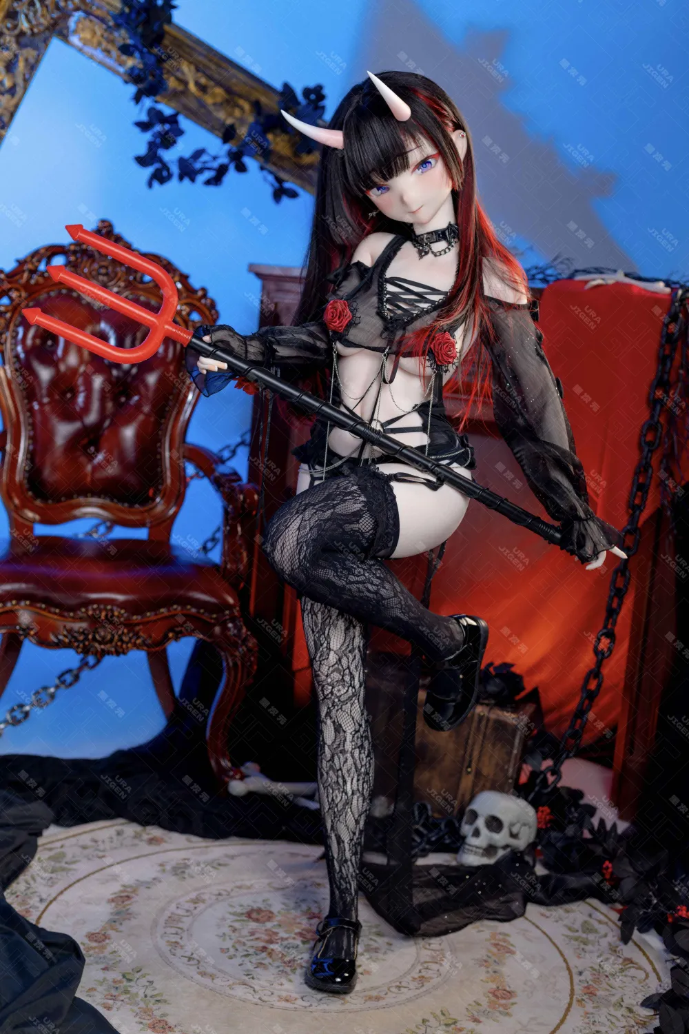 Bezlya - 2.1 Series 142cm Phosphophyllite Makeup No. 3 Dark Night Succubus 1/1 Scale Silicone Love Doll (Licensed)