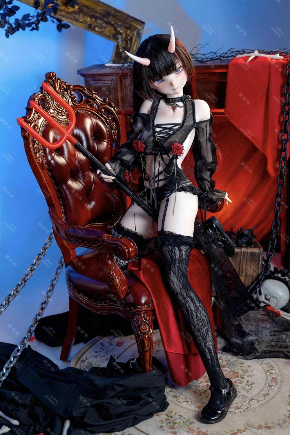 Bezlya - 2.1 Series 142cm Phosphophyllite Makeup No. 3 Dark Night Succubus 1/1 Scale Silicone Love Doll (Licensed)