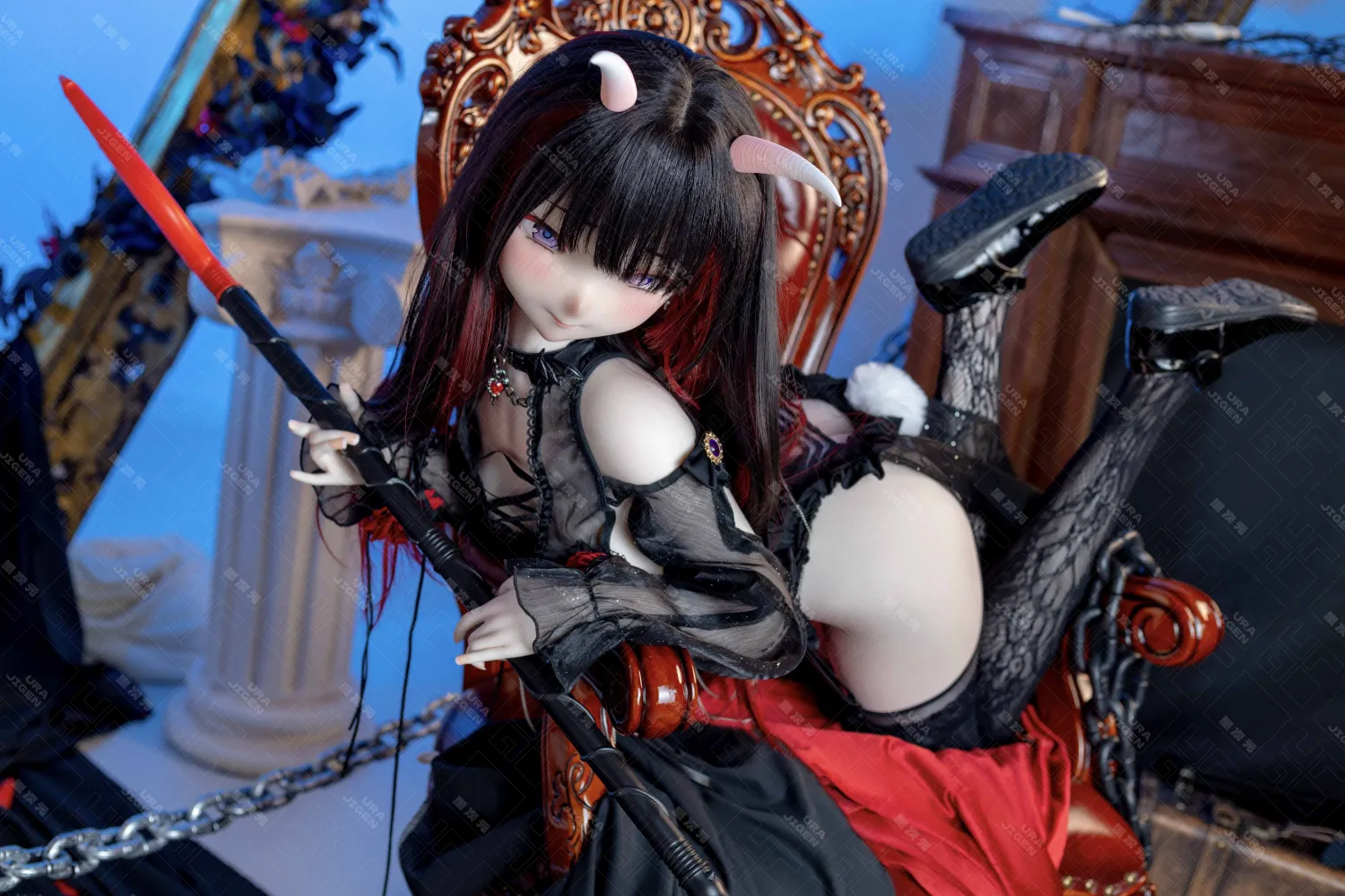 Bezlya - 2.1 Series 142cm Phosphophyllite Makeup No. 3 Dark Night Succubus 1/1 Scale Silicone Love Doll (Licensed)