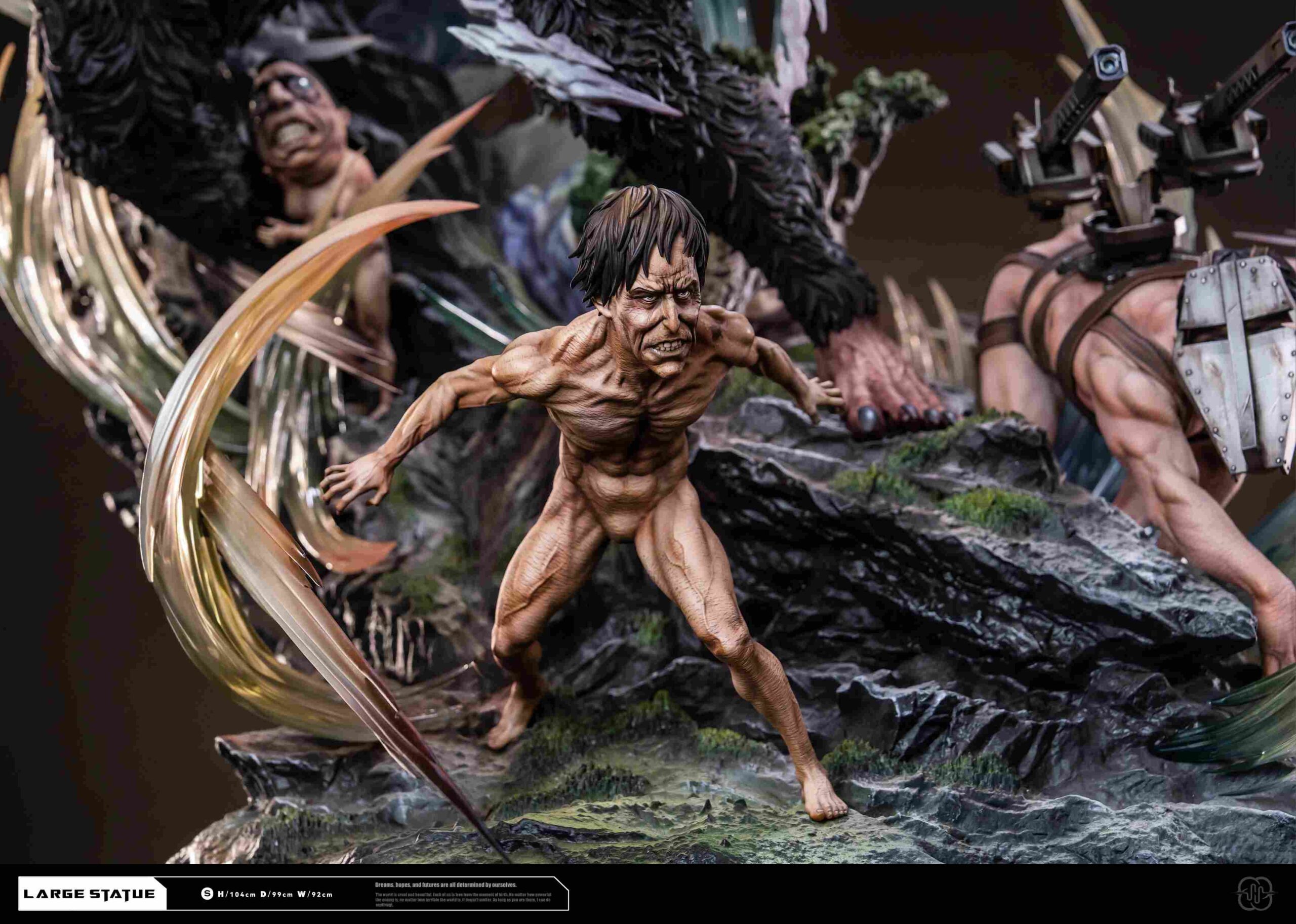 Attack on Titan Beast Titan vs Eren Yeager Statue TOPGK Figure -HERTZ Studio - Image 3