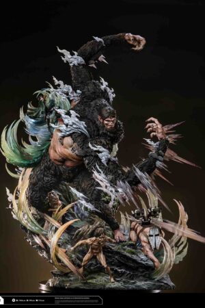 Attack on Titan Beast Titan vs Eren Yeager Statue TOPGK Figure -HERTZ Studio