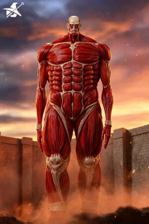 Attack on Titan Colossal Titan Set – Big & Small Polystone Resin Figures -Wu Shi Mo Wan Studio